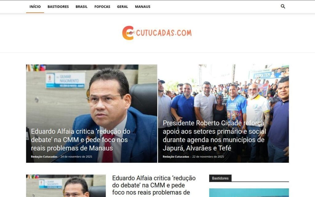 Cutucadas.com, portal de entretenimento e fofocas em Manaus