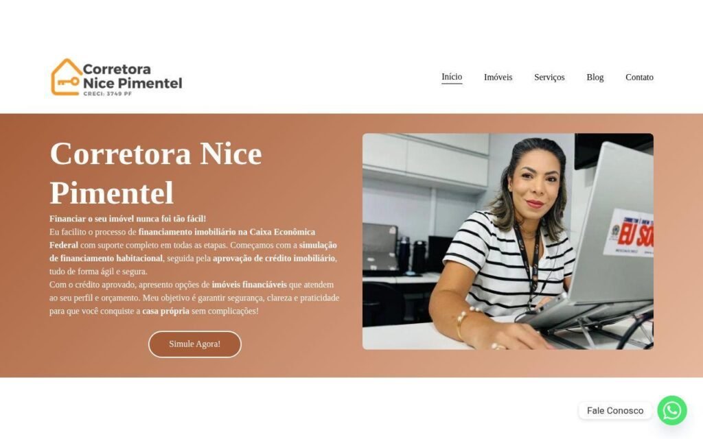 Nice Pimentel, site imobiliário de alto desempenho em Manaus