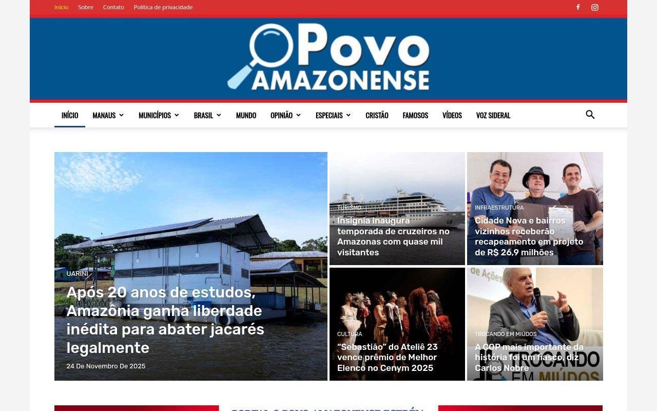 O Povo Amazonense, portal de notícias do Estado do Amazonas