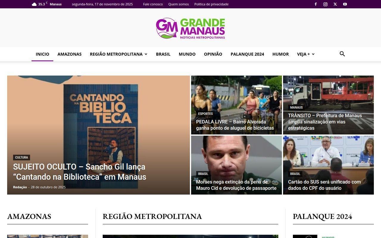 Portal Grande Manaus, plataforma de notícias e atualidades da grande Manaus