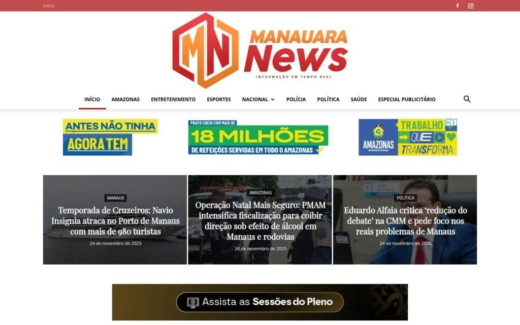 Portal Manauara News, notícias em tempo real de Manaus e Amazonas