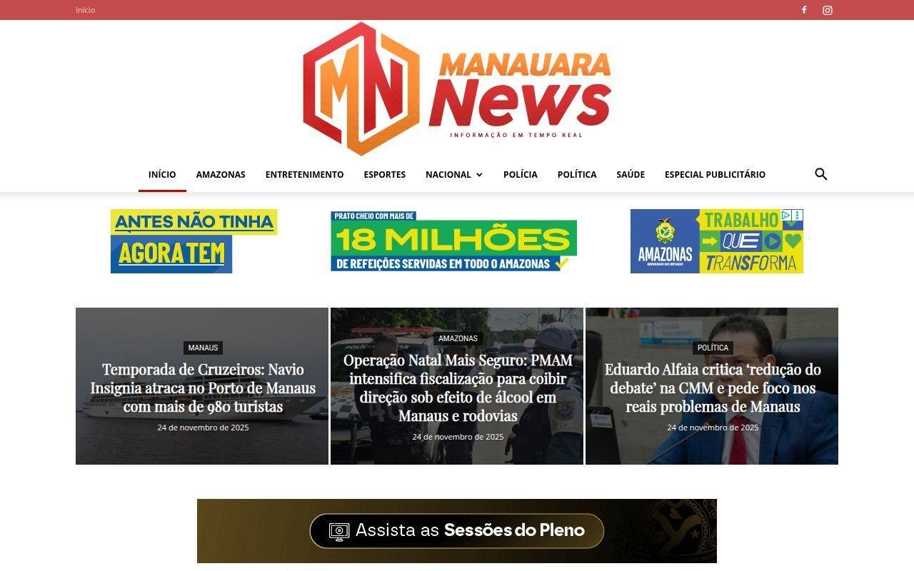 Portal Manauara News, notícias em tempo real de Manaus e Amazonas