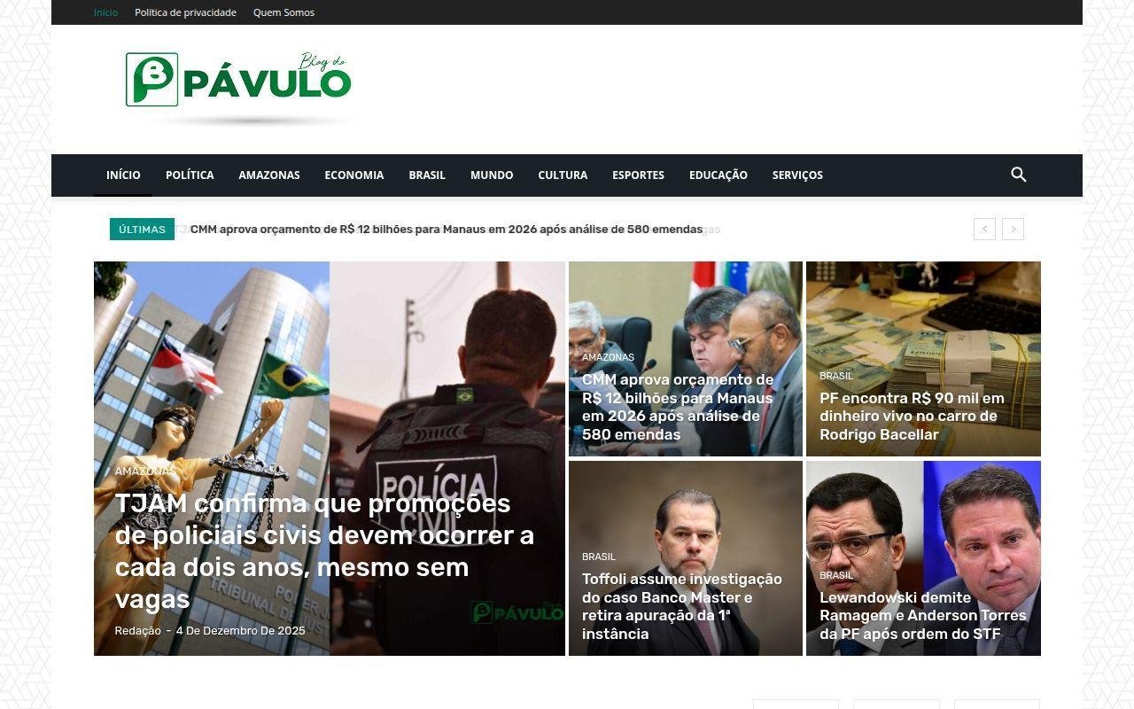 Blog do Pávulo, portal de notícias e atualidades de Manaus e Amazonas