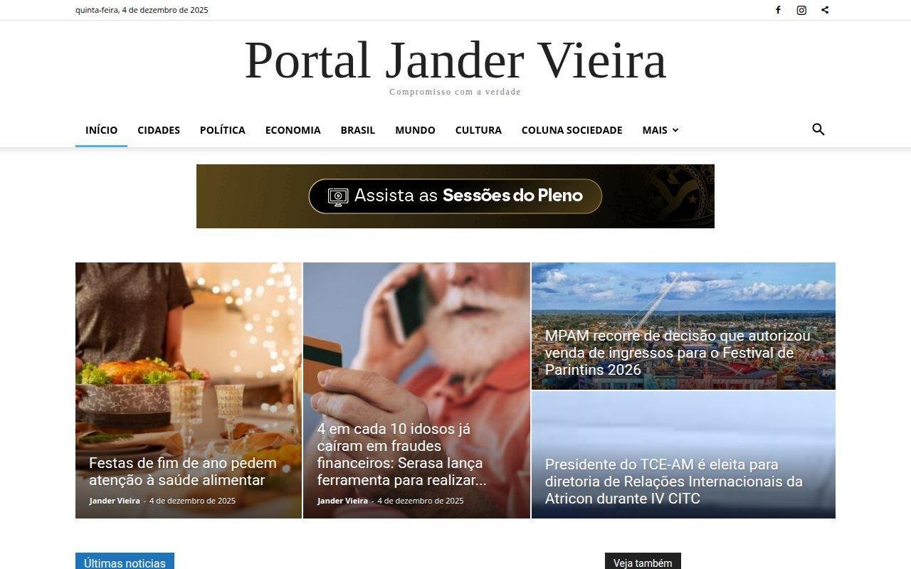 Portal Jander Vieira, notícias de Manaus e região do Amazonas